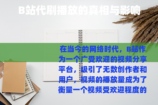 B站代刷播放的真相与影响