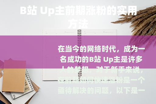 B站 Up主前期涨粉的实用方法