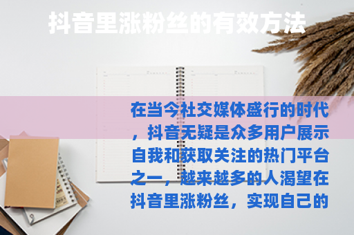 抖音里涨粉丝的有效方法