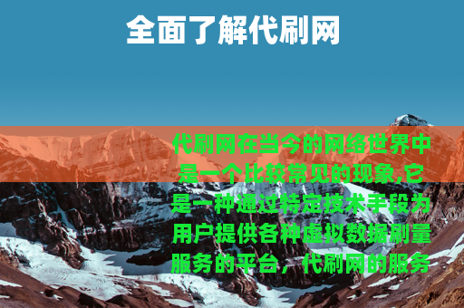 全面了解代刷网