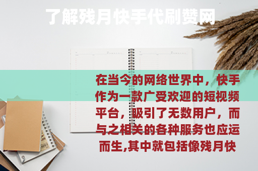 了解残月快手代刷赞网