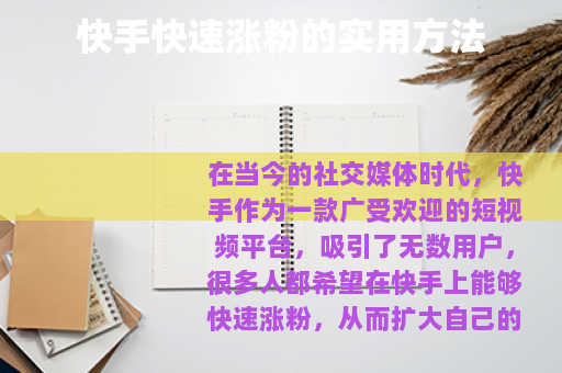 快手快速涨粉的实用方法