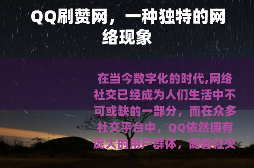 QQ刷赞网，一种独特的网络现象