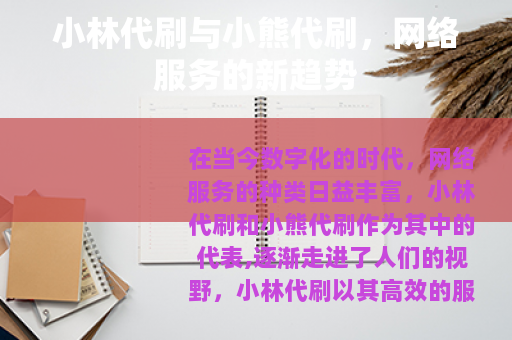 小林代刷与小熊代刷，网络服务的新趋势