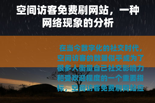 空间访客免费刷网站，一种网络现象的分析