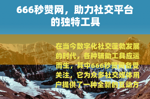 666秒赞网，助力社交平台的独特工具