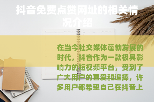 抖音免费点赞网址的相关情况介绍