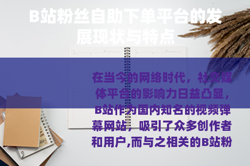 B站粉丝自助下单平台的发展现状与特点