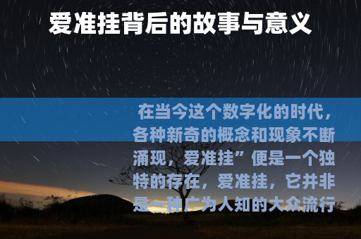 爱准挂背后的故事与意义