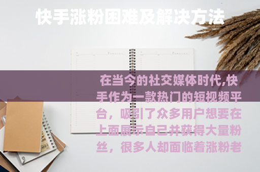 快手涨粉困难及解决方法