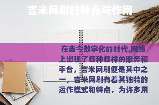 吉米网刷的特点与作用