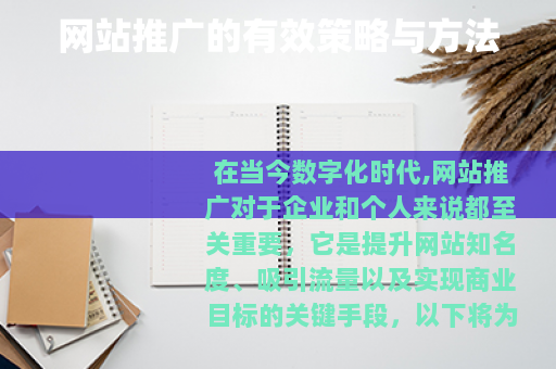 网站推广的有效策略与方法