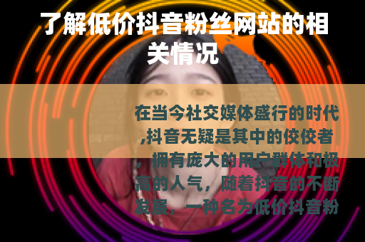 了解低价抖音粉丝网站的相关情况