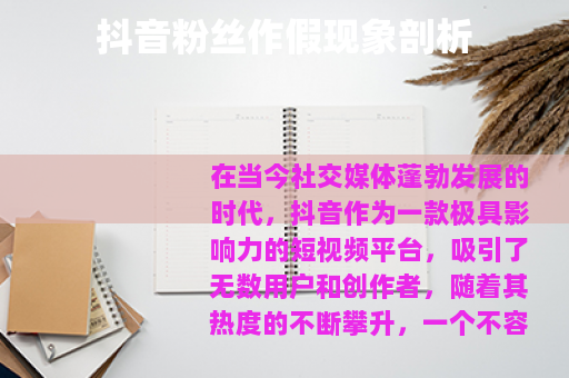 抖音粉丝作假现象剖析