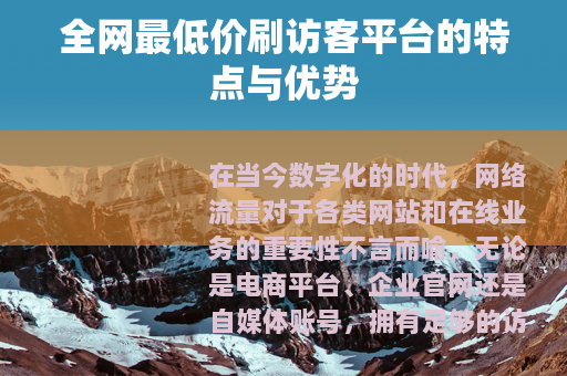 全网最低价刷访客平台的特点与优势