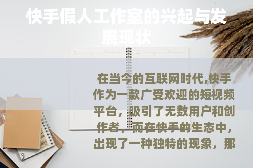 快手假人工作室的兴起与发展现状