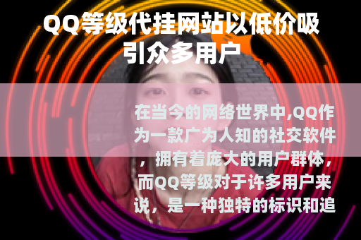 QQ等级代挂网站以低价吸引众多用户