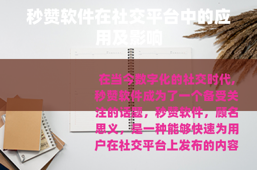 秒赞软件在社交平台中的应用及影响