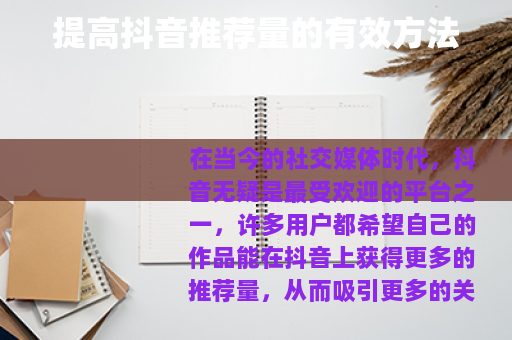 提高抖音推荐量的有效方法
