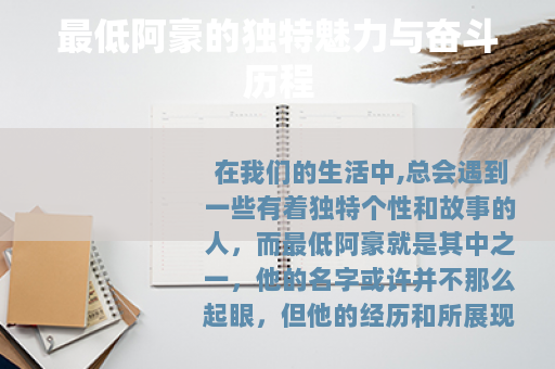 最低阿豪的独特魅力与奋斗历程