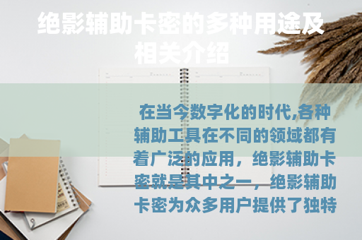 绝影辅助卡密的多种用途及相关介绍