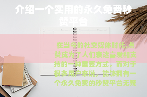 介绍一个实用的永久免费秒赞平台