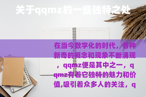 关于qqmz的一些独特之处