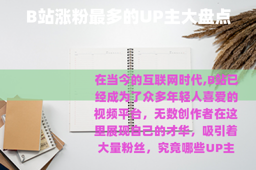 B站涨粉最多的UP主大盘点