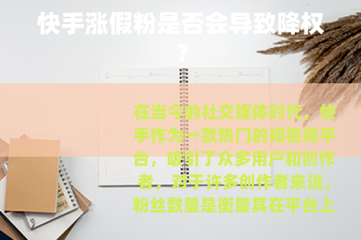 快手涨假粉是否会导致降权？