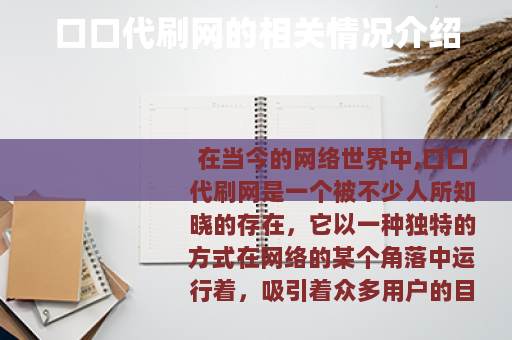 口口代刷网的相关情况介绍
