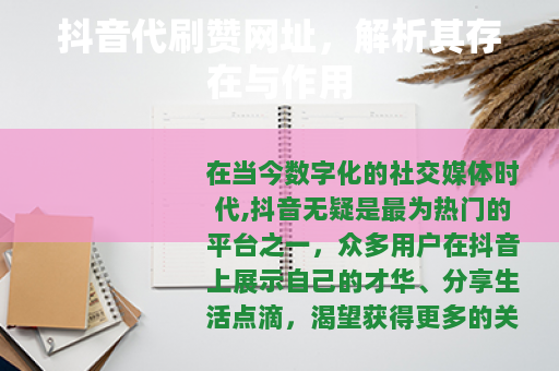 抖音代刷赞网址，解析其存在与作用