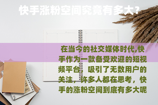 快手涨粉空间究竟有多大？