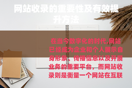 网站收录的重要性及有效提升方法