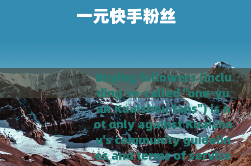一元快手粉丝