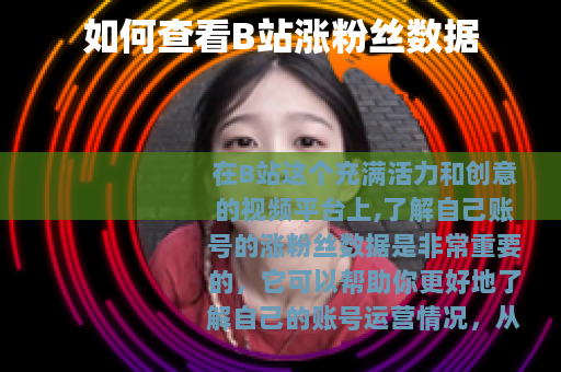 如何查看B站涨粉丝数据