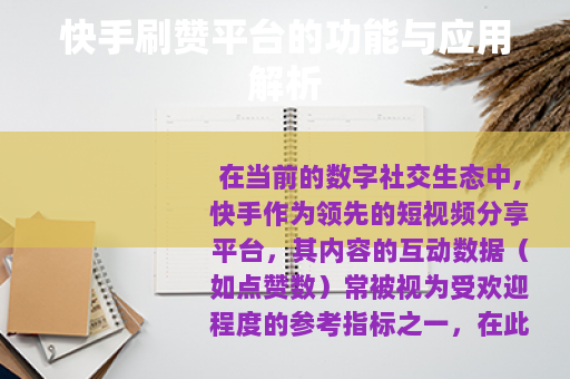 快手刷赞平台的功能与应用解析