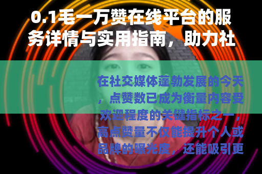 0.1毛一万赞在线平台的服务详情与实用指南，助力社交媒体增长