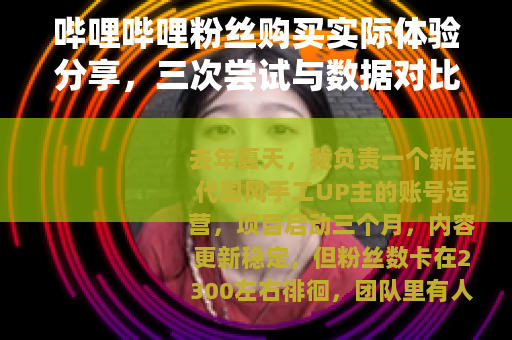 哔哩哔哩粉丝购买实际体验分享，三次尝试与数据对比后的选择
