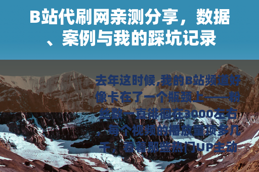 B站代刷网亲测分享，数据、案例与我的踩坑记录