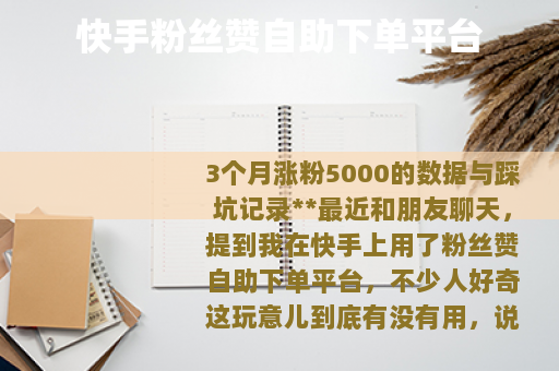 快手粉丝赞自助下单平台