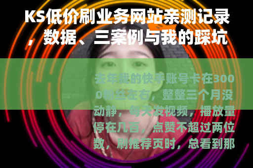 KS低价刷业务网站亲测记录，数据、三案例与我的踩坑日记