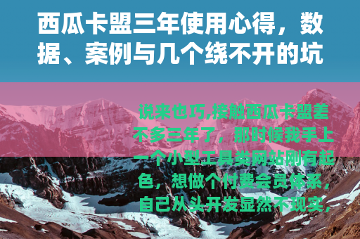 西瓜卡盟三年使用心得，数据、案例与几个绕不开的坑