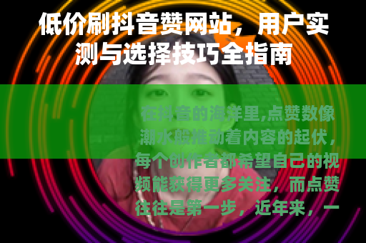 低价刷抖音赞网站，用户实测与选择技巧全指南