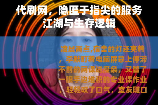 代刷网，隐匿于指尖的服务江湖与生存逻辑