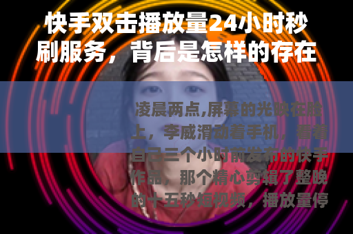 快手双击播放量24小时秒刷服务，背后是怎样的存在？