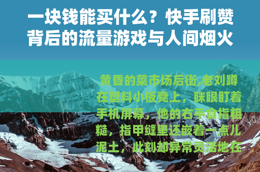 一块钱能买什么？快手刷赞背后的流量游戏与人间烟火