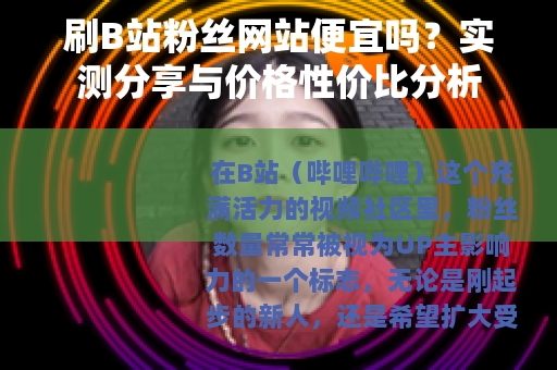 刷B站粉丝网站便宜吗？实测分享与价格性价比分析