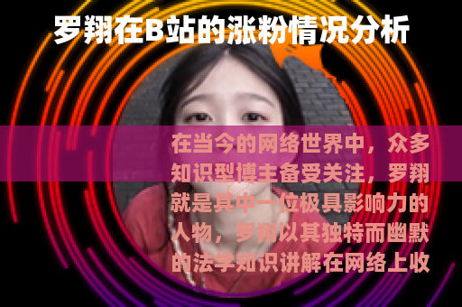 罗翔在B站的涨粉情况分析