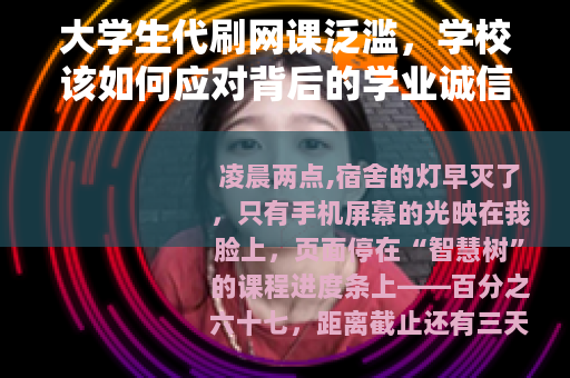 大学生代刷网课泛滥，学校该如何应对背后的学业诚信危机