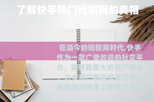 了解快手热门代刷网的真相